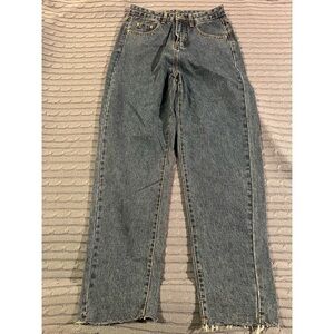Dark Blue Straight Leg Jeans- S